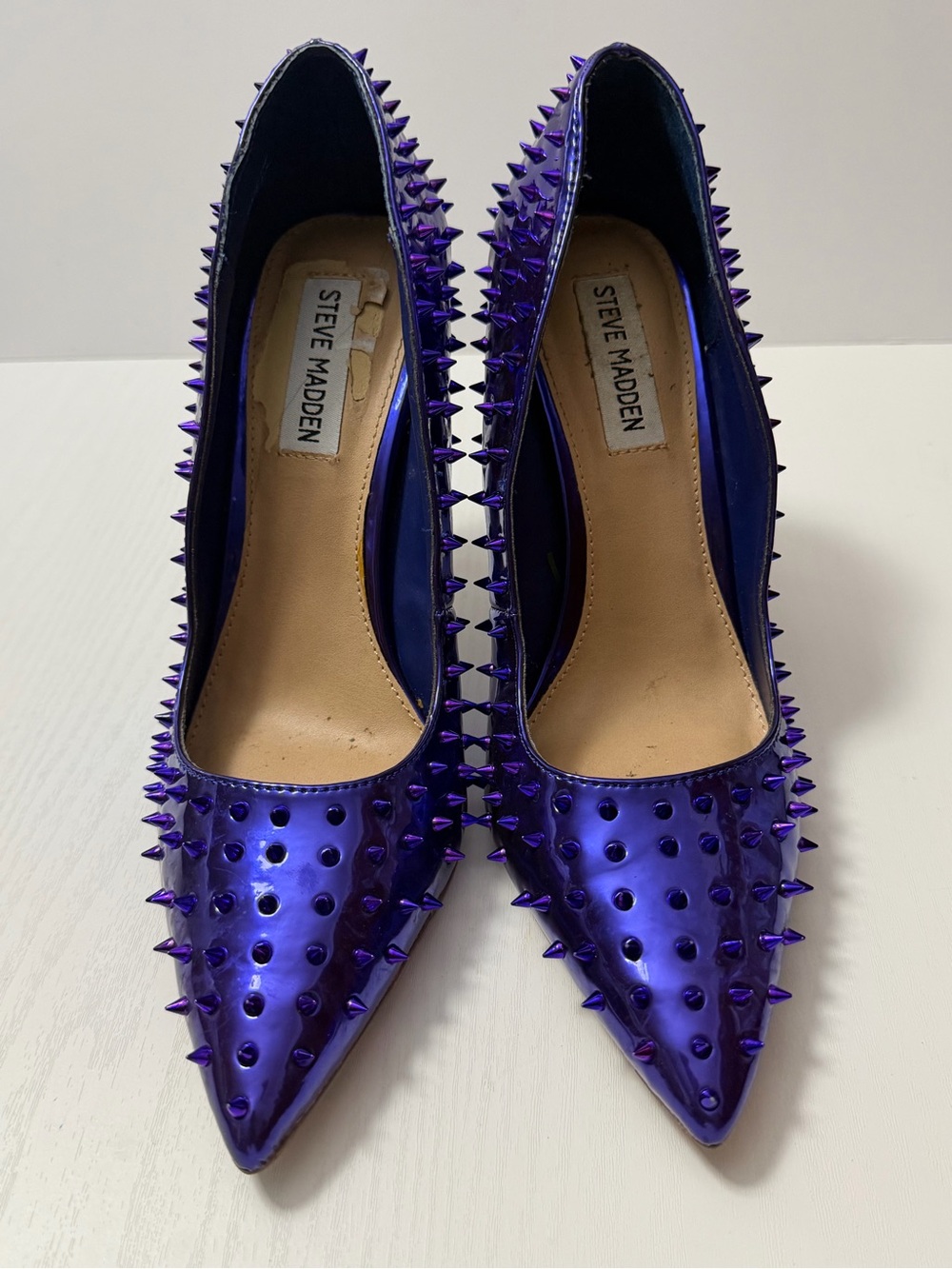 Steve Madden Vala Purple Spike Heels Size 8M Goth Punk Vampire Cosplay Pumps